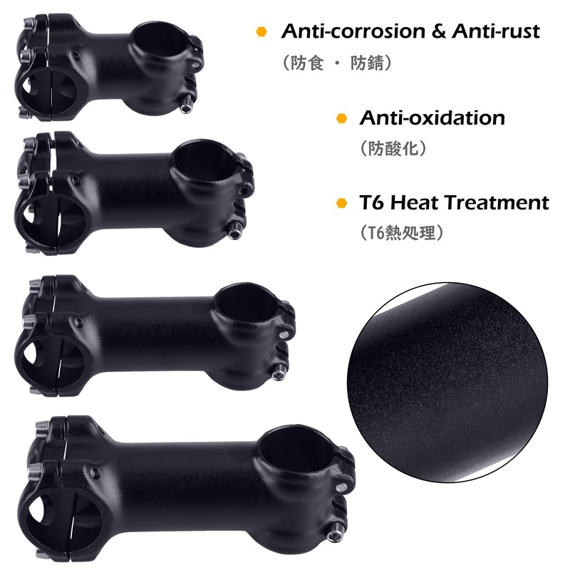 TRIWONDER Bicycle Stems 31.8mm 60mm 70mm 80mm 90mm Clamp Stem