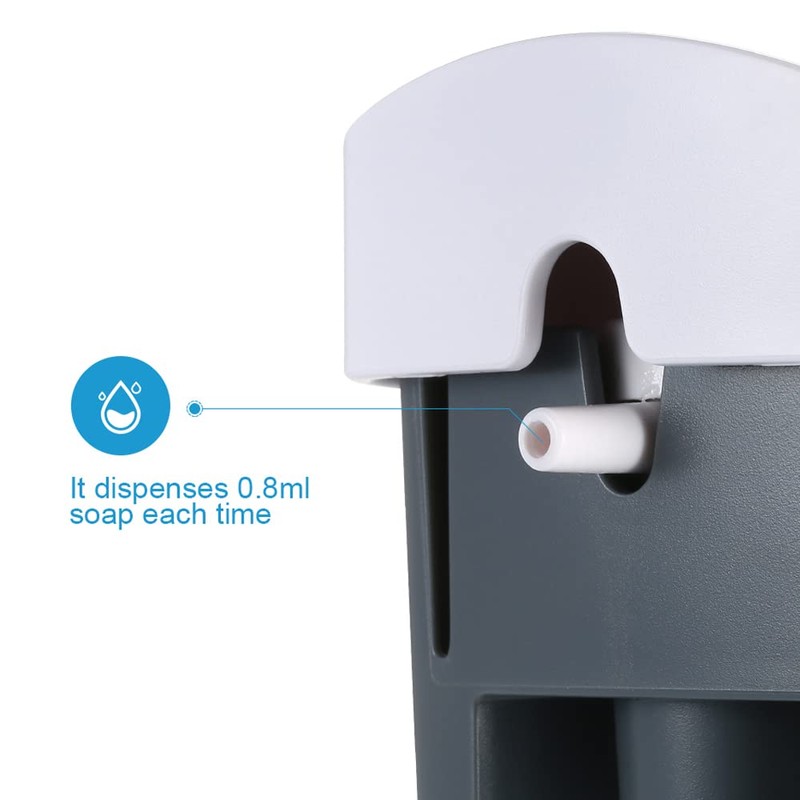 Soap Dispenser, 300ml No Drilling Wall Mounted Single-Head Manual Soap
