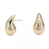 Sparkle 14k-Gold Plated Sparkle Teardrop Dome Stud Earrings