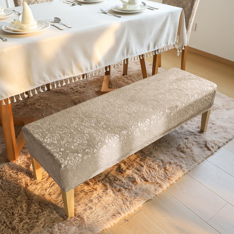 EVOLLER - Funda de asiento elástica de terciopelo para comedor,