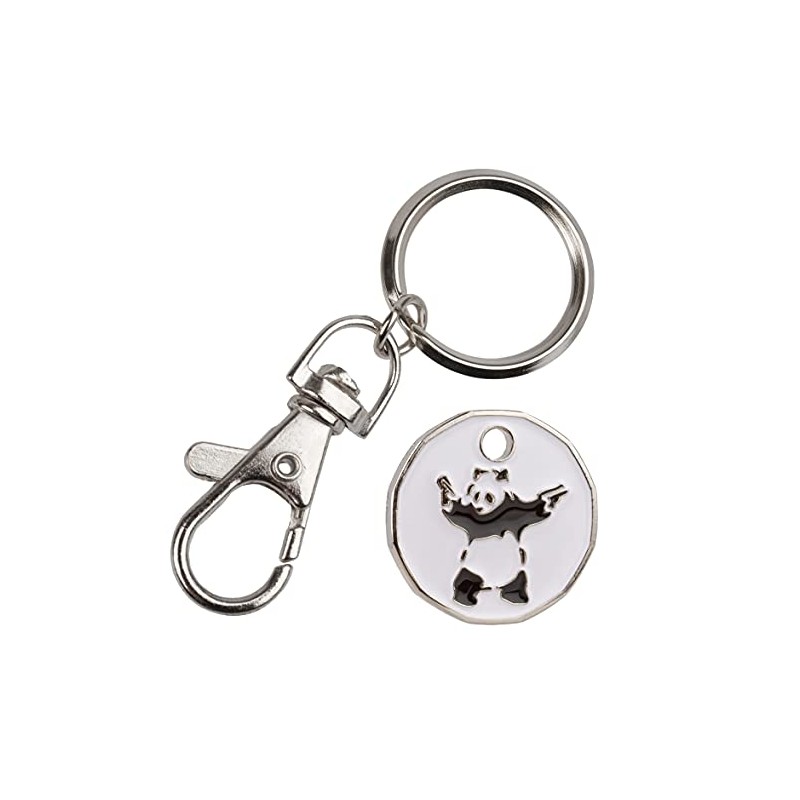 HENBRANDT Banksy Panda with guns urban art Trolley locker Token