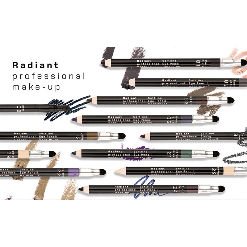 Radiant Professional Black Waterproof Eyeliner Pencil - Eyeliner Waterproof Smudge