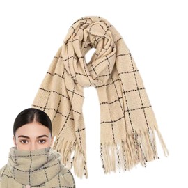 Plaid Scarf for Women,Imitation Cashmere Cold Weather Scarf - Warm Cozy Scarves, Shawl Wraps, Long Blanket Scarf for Cold Weather