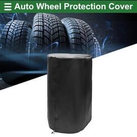 Motoforti Universal Car Spare Tire Covers Auto Wheel Protection Cover, Fit Tire Diameters 17-19 Inches, 420D Oxford Cloth, Silver Tone