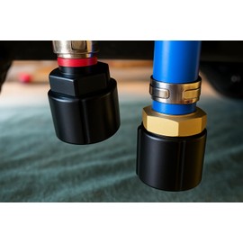 KOLIBROX 2 Pack RV Low Point Drain Caps with Sealing Rings & PTFE Tape – 1/2" Plastic Water Pipe Plugs for Hot & Cold Lines – Compatible with Trailers, Campers, Motorhomes