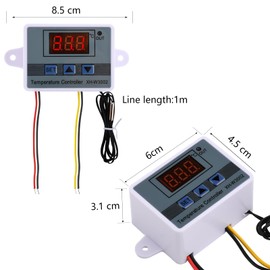Fastsaw W3002 Temperature Controller AC110-220V 10A with Transformer Multifunctional Digital LED Thermostat Heating and Cooling Temperature Controller with 10K NTC Sensor
