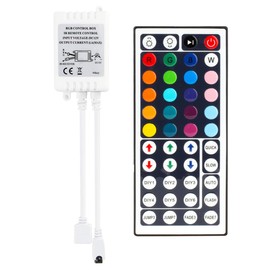 SUPERNIGHT RGB LED Light Strip Remote Controller, 44 Keys IR Remote Controller Replacement for SMD 5050 3528 2835 RGB LED Strip Lights