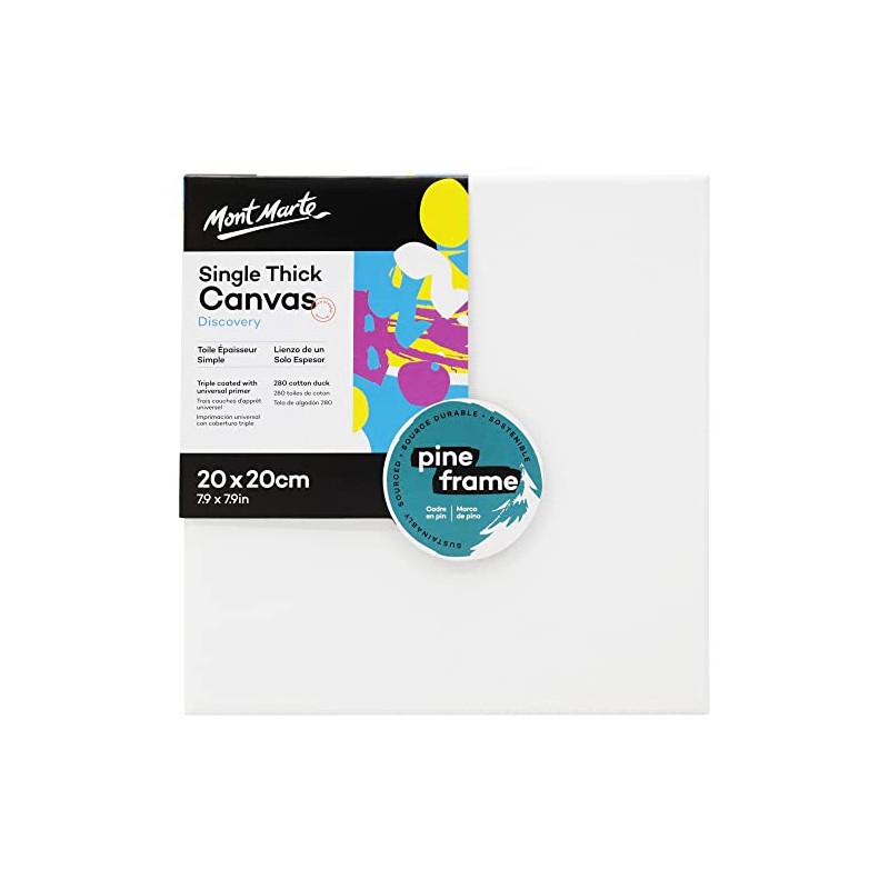 Mont Marte Discovery Single Thick Canvas, 20 x 20 cm