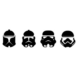 Bargain Max Decals Trooper Helmet Evolution Decal Notebook Car Laptop 5.5" (Black)