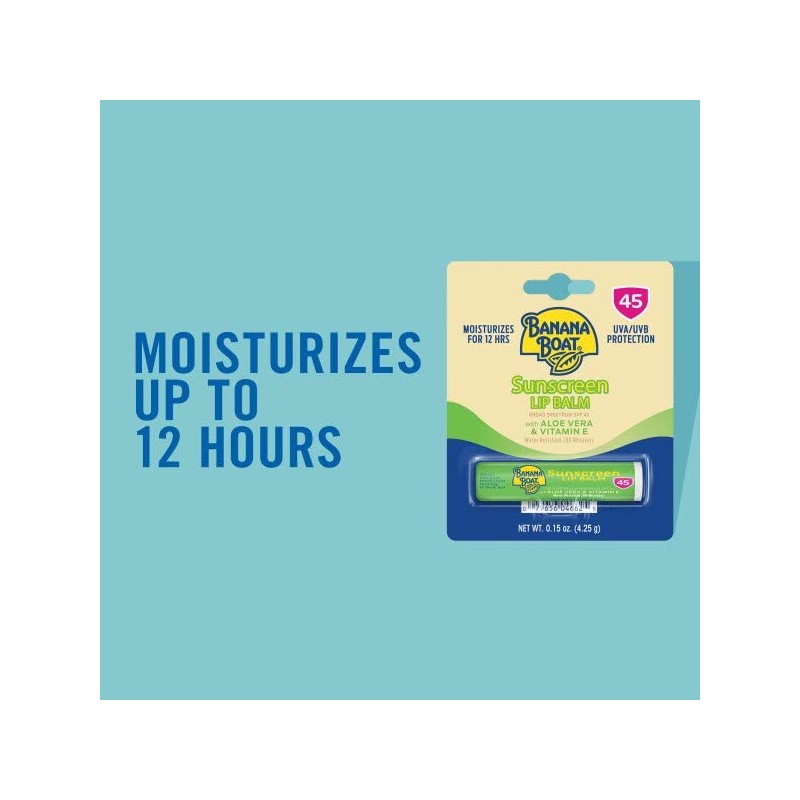 Banana Boat Aloe Vera with Vitamin E Sunscreen Lip Balm,