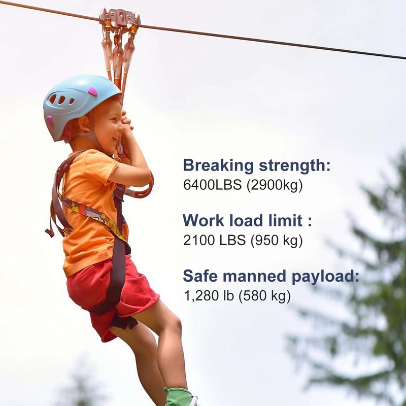 Thickened 1/4 Stainless Steel Cable, 25ft Wire Rope, 7X19 Strands