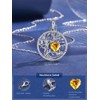 GEMLANTO Tree of Life Necklaces 925 Sterling Silver Birthstone Necklace