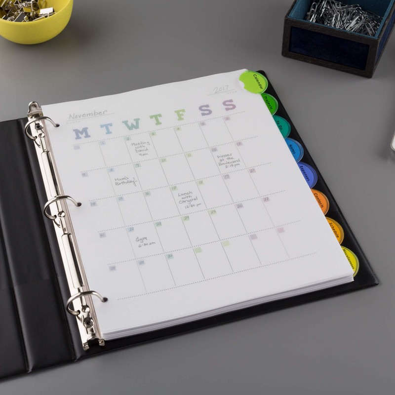 Avery Insertable Style Edge Plastic Dividers for 3 Ring Binders,