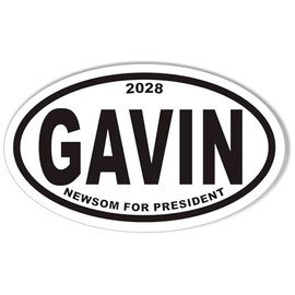 Gavin Newsom for President 2028 Oval Bumper Sticker