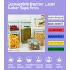6 Pack Label Tape Compatible for Brother P-Touch TZ221 TZe221
