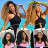 20" Kinky Curly Half Wig 210% Density Synthetic Half Wig