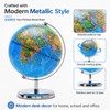 EXERZ 14cm Mini World Globe, Political Map with Stainless Steel