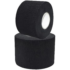 2 Rolls Black Neck Paper Strips Barber Neck Band Hair Wrap Paper Styling Strips Hair Cutting Supplies for Salon Barber Shop