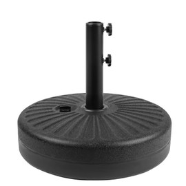 bop 50lbs Round Umbrella Base Stand, Heavy Duty Patio Umbrella Base Water Filled Stand for Outdoor, Lawn, Garden, Black