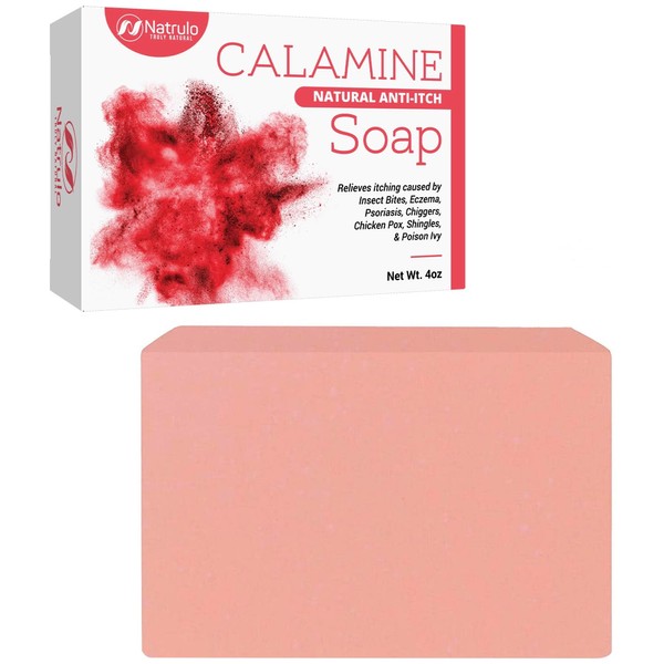 Natural Instant Itch Relief Soap Bar – Calming Calamine Soap for Itchy Skin, Bug, Insect, Mosquito or Ant Bite, Natural Instant Relief for Itch Soap Bar - Anti-Itch Defense (4 Ounce (Pack of 1))