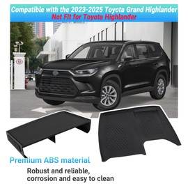 Sinminou Center Console Organizer Compatible with 2023 2024 2025 Toyota Grand Highlander Interior Accessories, Console Organizer Tray, Wireless Charging Anti-Slip Mat for Cell Phone