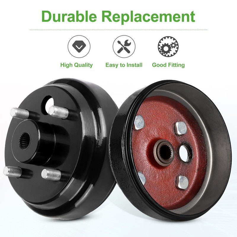 10L0L Golf Cart Brake Drum/Hub Assembly (Electric) for EZGO TXT