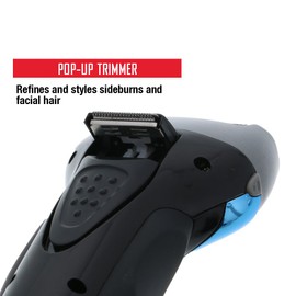 Barbasol Rechargeable Electric Wet and Dry Foil Shaver with Stainless Steel Blades and Pop Up Trimmer