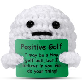 AICase Golf Gifts Funny Positive Golf Ball Crochet Gag Gift Ideas, Emotional Support Presents for Men, Women, Golfers, Dad, Fathers, Coworkers, Friends, Christmas, Birthday