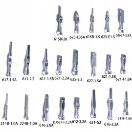 aikoolwer Connector Pins Crimped Terminal Automotive Car kit Electrical 1/1.5/1.8/2.2/2.8/3.5mm Motorcycle ATV Wire Removal Non-Insulated Plug Male Female Crimp Set
