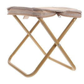 ABOOFAN Compact Folding Camping Stool Portable Outdoor Chair for Hiking Fishing Picnics and Travel Durable Pipe Construction Lightweight Design for Easy Carrying