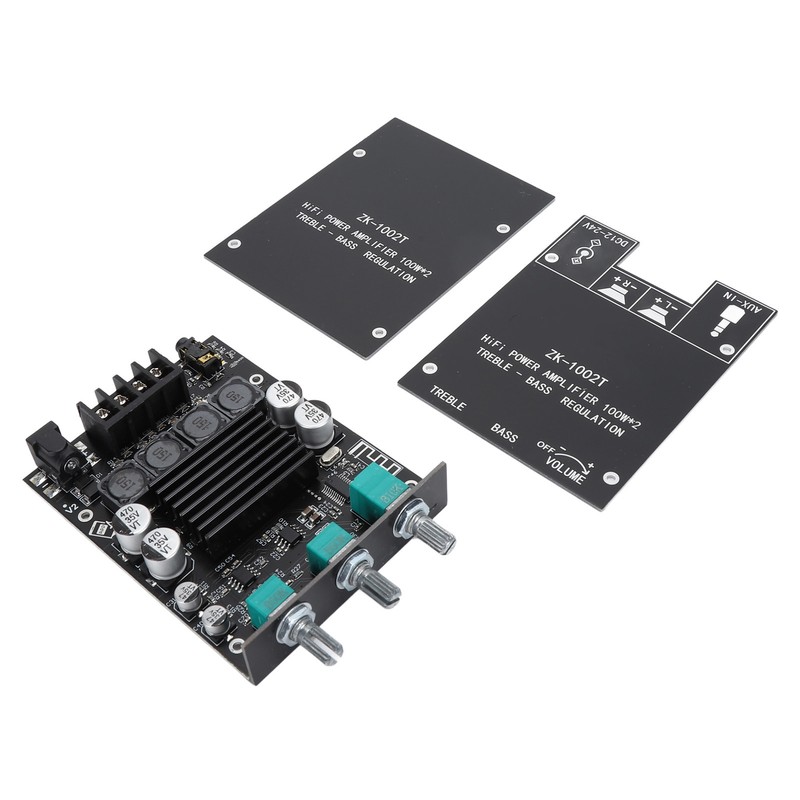 2x100W Amplifier Board HIFI with Treble Bass Control TPA3116D2 DC12‑24V