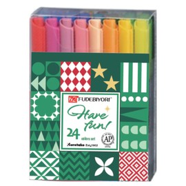 Kuretake CBK-55N/24VHD Water-Based Pen ZIG Brush Biyori 24 Color Set
