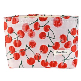 Cherry Makeup Bag,Cosmetic Bag for Women, Large Capacity Toiletry Bag,Zipper Pouch, Travel Accessories Storage with Lining