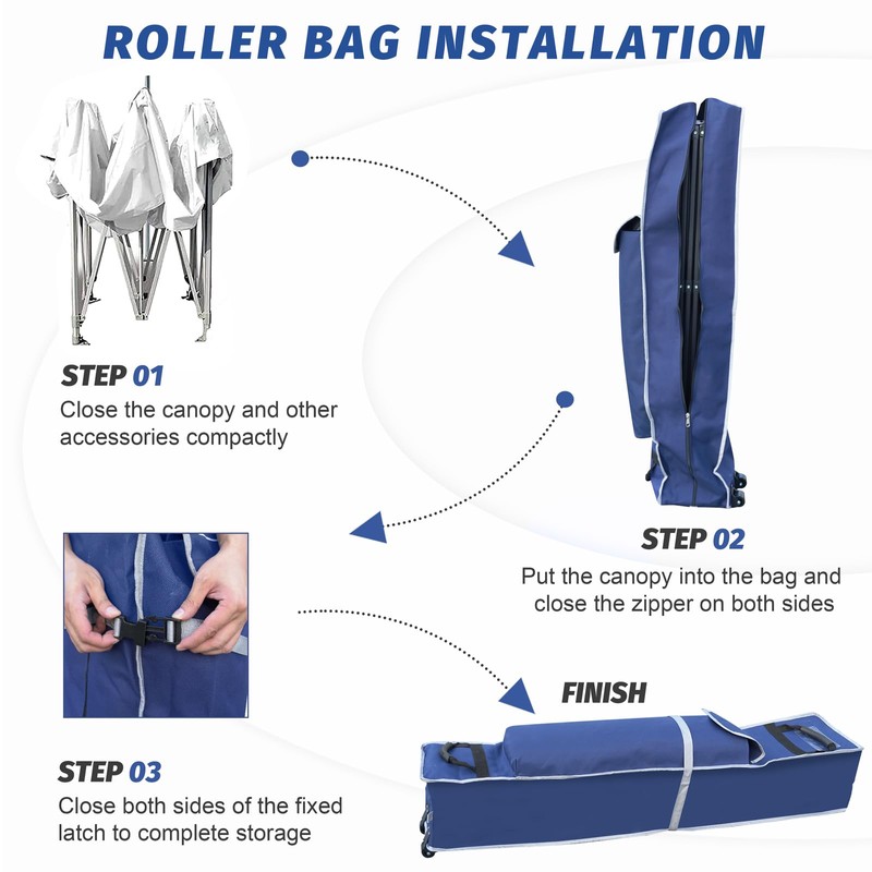 KAMPKEEPER Canopy Bag Replacement, 52inch Wheeled Tent Storage Bags for