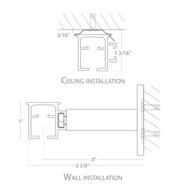 Infinette Nexgen Single Traverse Window Curtain Rod Set, 72 Inch, Bronze