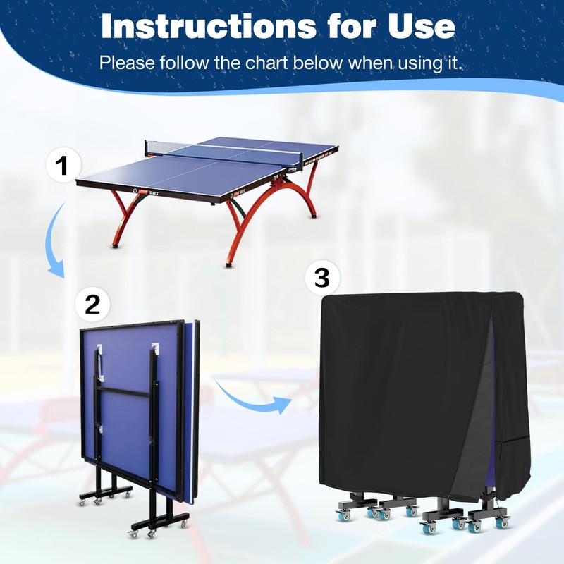 Saking Ping Pong Table Cover, Heavy Duty Table Tennis Table