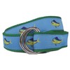 No27 Mahi Mahi D-Ring Belt 42 Brass D-Ring Kelly Green
