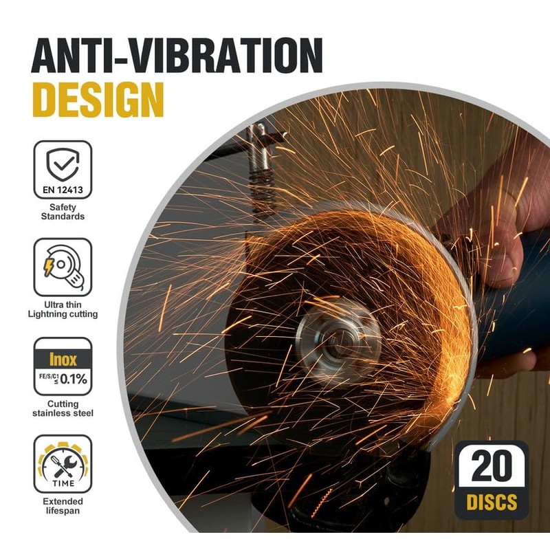 MIDO Professional Abrasive Cutting Discs 20-pack 115 mm Ultra Thin