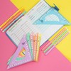 Plastic Ruler Set Square 9 to 30 cm Pastel Colours