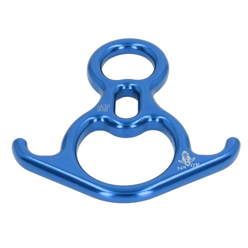 Descender Gear Aluminium Alloy 40KN Pulling Force Ox Horn Shaped