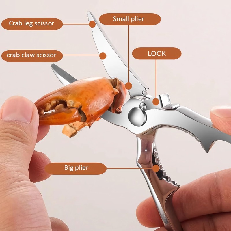 ACCUFINE Crab Crackers and Tools in Case Stainless Steel Set