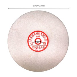 Rannb Flat Lap Wheel 400 Grit 6-inch Outer Dia Diamond Coated Grinding Sanding Polishing Discs