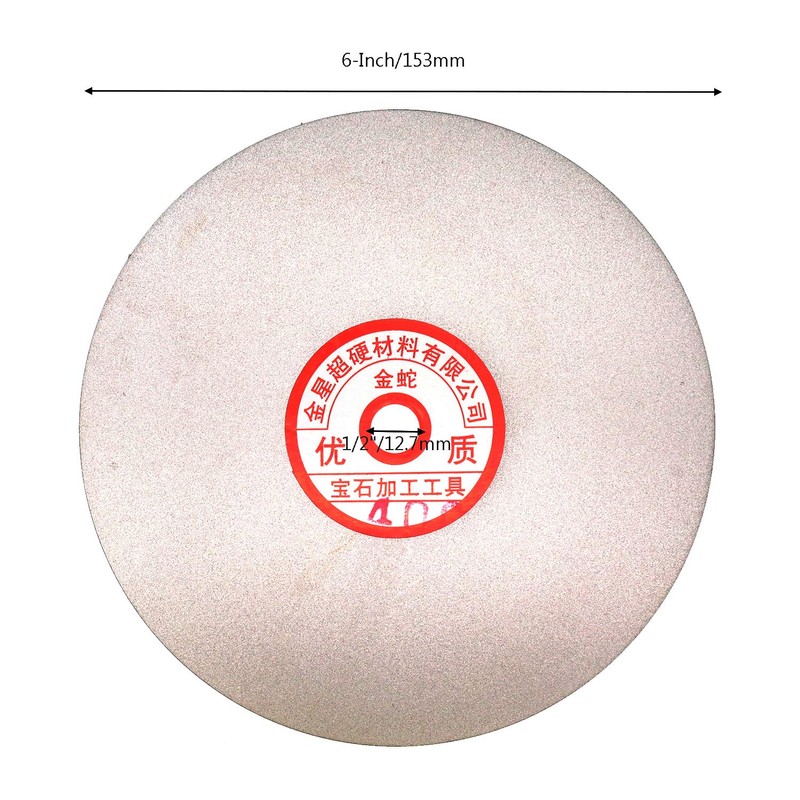 Rannb Flat Lap Wheel 400 Grit 6-inch Outer Dia Diamond