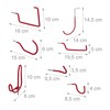 Relaxdays Wall Hooks 32-Piece Set, Tool Wall Mount Garage, Steel,