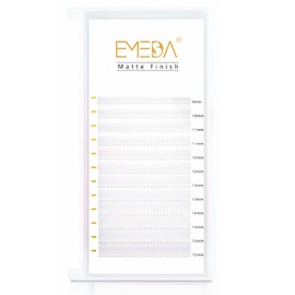 EMEDA White Eyelash Extension Flat Eyelashes Colourful White Light Eyelash Extension 0.07 mm D Curl 9-15 mm Mixed Matte Individual Salon Use Eyelash Extensions (0.07 mm, D 9-15 mm White)
