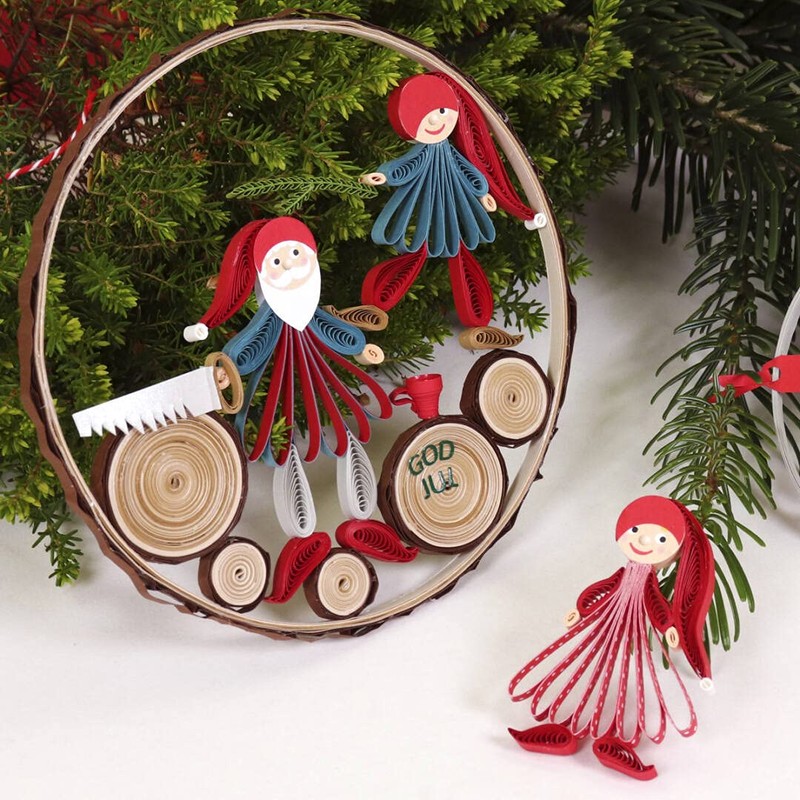 Karen Marie Klip - Gnome Family Quilling Kit - Red,
