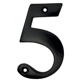 Doris 3-Inch Brass Metal Letters Address Signs For Houses Mailbox Numbers House Numbers For Outside House Numbers Address Sign For Outdoor Sign Door Numbers (Number 5, Satin Black)