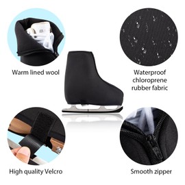 Thermal Skates Cover, Roller Skates and Ice Skates Covers, Warm Fleece Oversock for Roller Skates, Boot Protectors, Roller Skates, Insulated Neoprene Warm Roller Skates Protectors for Figure Skating,