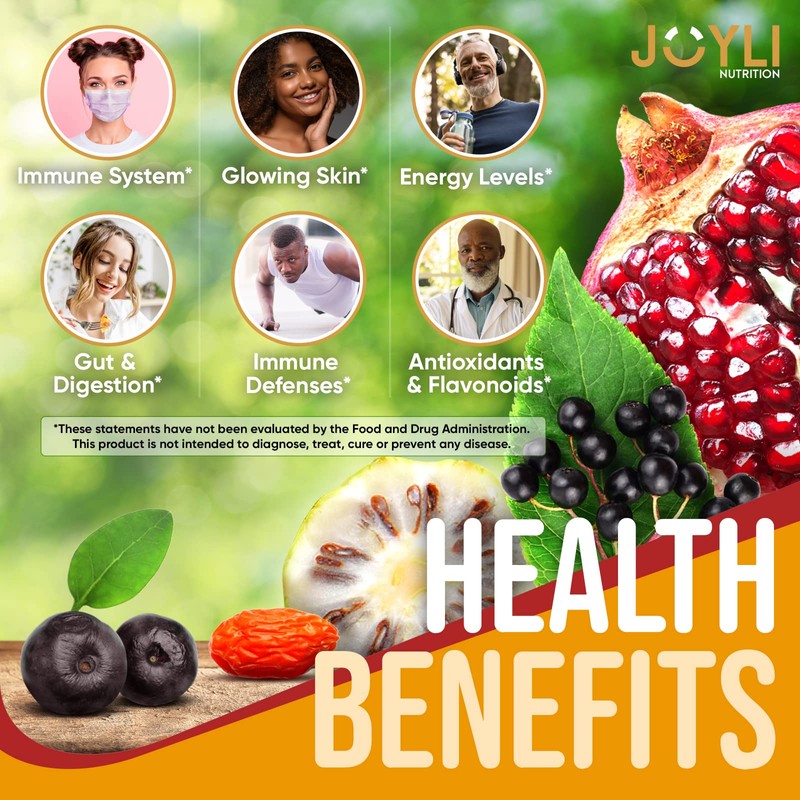 Joyli Superfruit Gummies - Sugar-Free Fruit Multivitamin Gummies for Adults