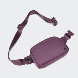 Pander Everywhere Belt Bag for Women, 5 Zipper Pockets Nylon Crossbody Fanny Pack Purse (Purple Lavender)